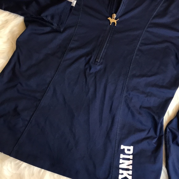 Pink Victoria Secret 1/4 zip sport top sz L - Picture 6 of 10